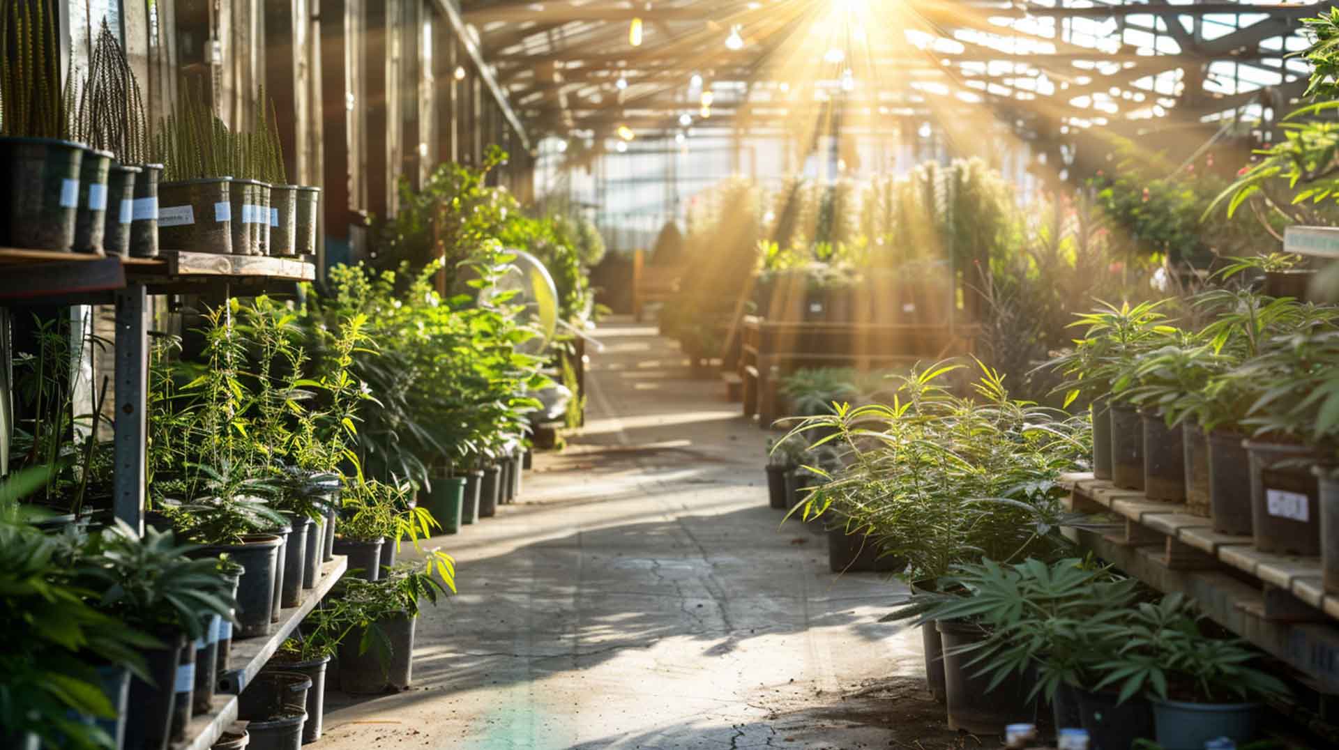 Cannabis Stecklinge im Hinterhaus, Füsse welche auf den Boden zeigen